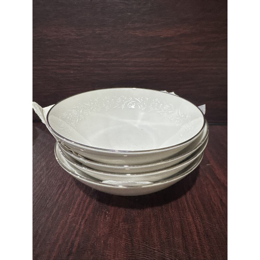 Noritake 7541 Ivory China Lorelri Set Of 4 Cereal/Soup Bowls 6" Japan - Picture 2 of 4